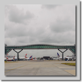 The new air bridge - sized to allow A380's to pass